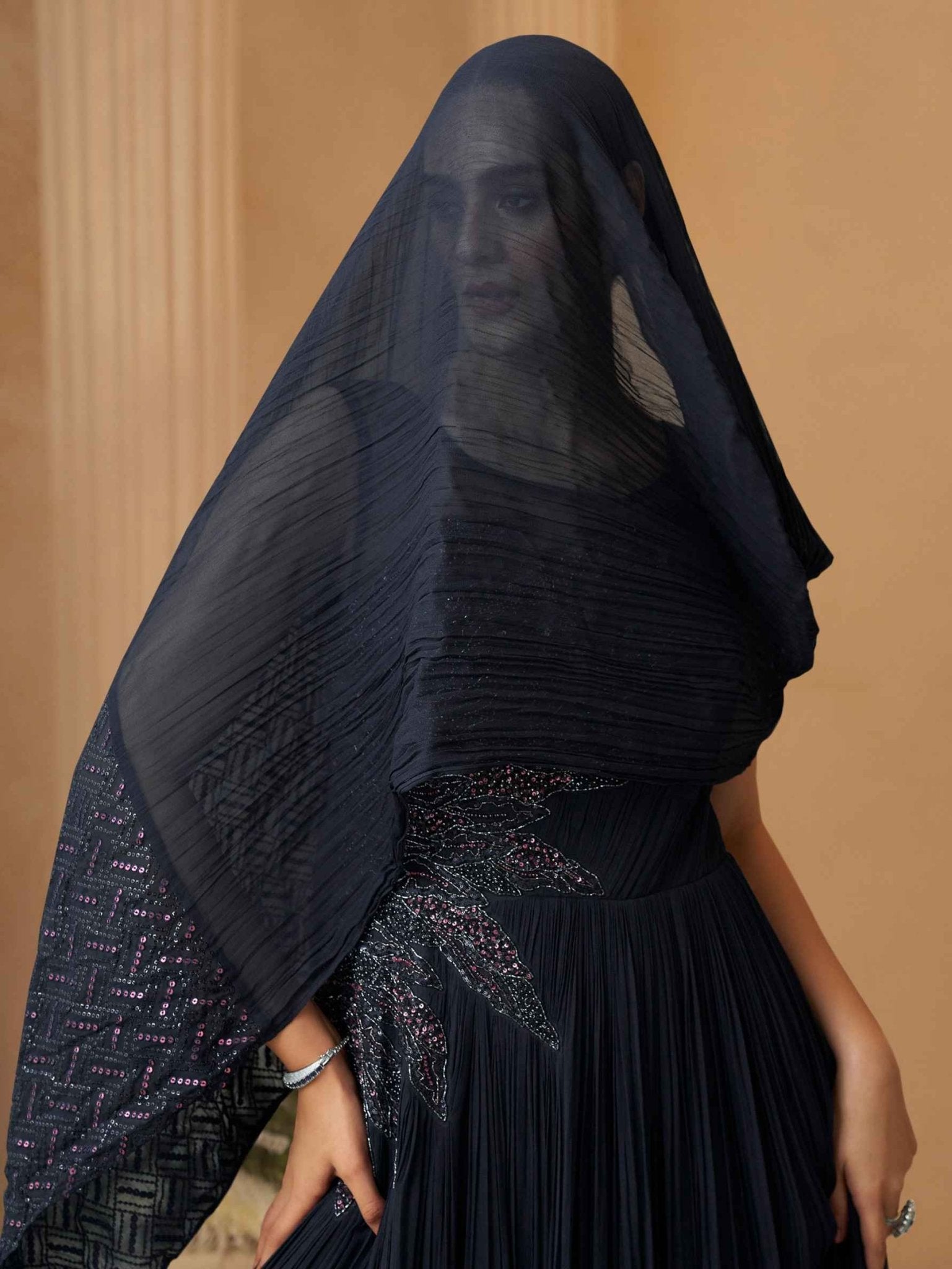 Stunning Black Floral SYAG - Indian Dress House 786