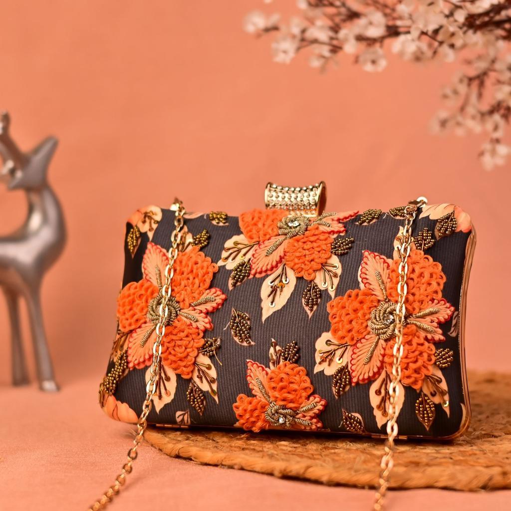 Stunning Black & Orange CFB - Indian Dress House 786