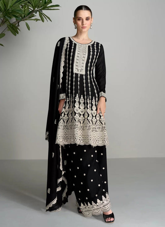 Stunning Black & White ASZ - Indian Dress House 786