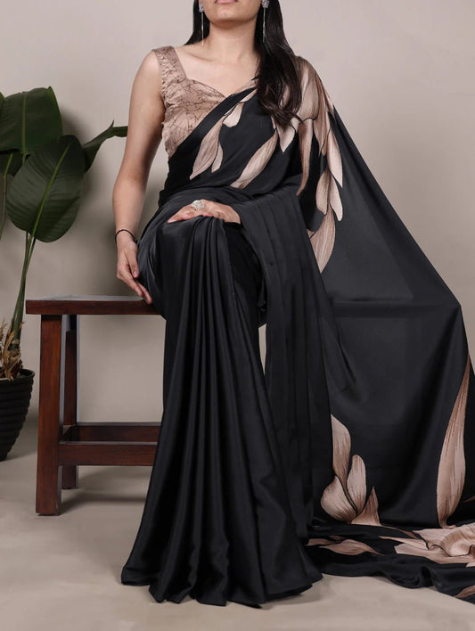 Stunning Black YF Saree - Indian Dress House 786