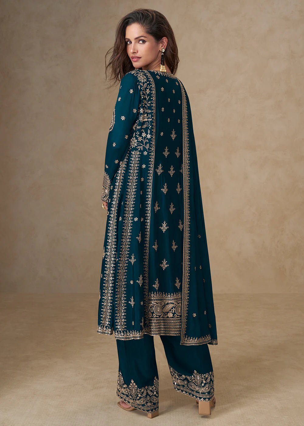 Stunning Blue AMSK - Indian Dress House 786