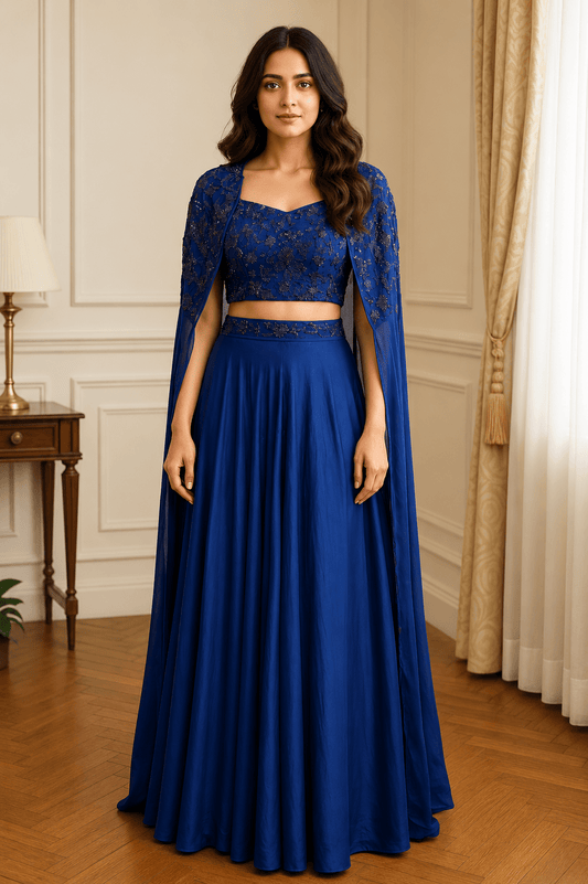 Stunning Blue FSL - Indian Dress House 786