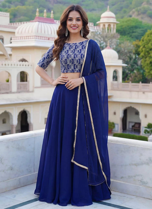 Stunning Blue ZGL - Indian Dress House 786