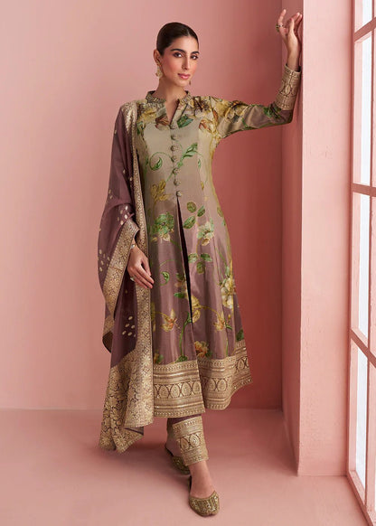 Stunning Brown Floral SYPK - Indian Dress House 786