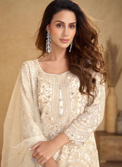 Stunning Cream & Gold GKSH - Indian Dress House 786