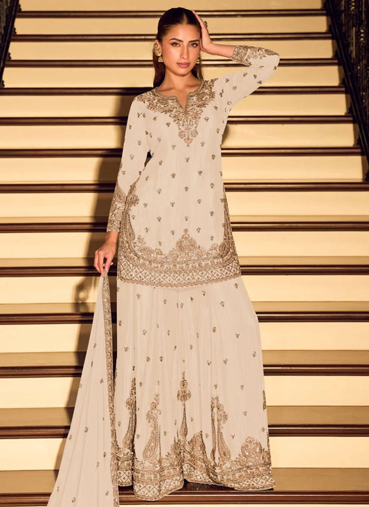 Stunning Cream SYKS - Indian Dress House 786