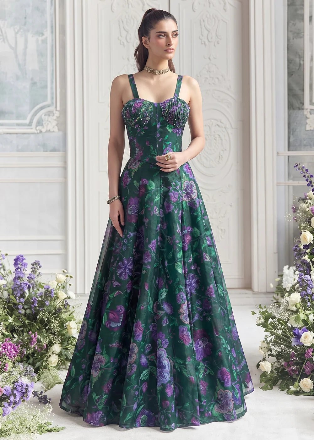 Stunning Deep Forest Green AFGL - Indian Dress House 786