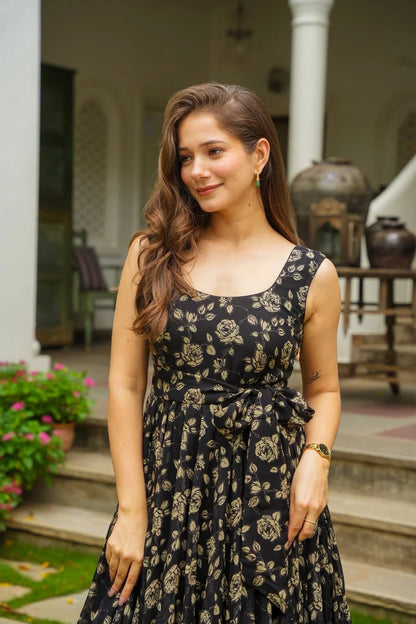 Stunning Floral Black LC 29001 FVD - Indian Dress House 786