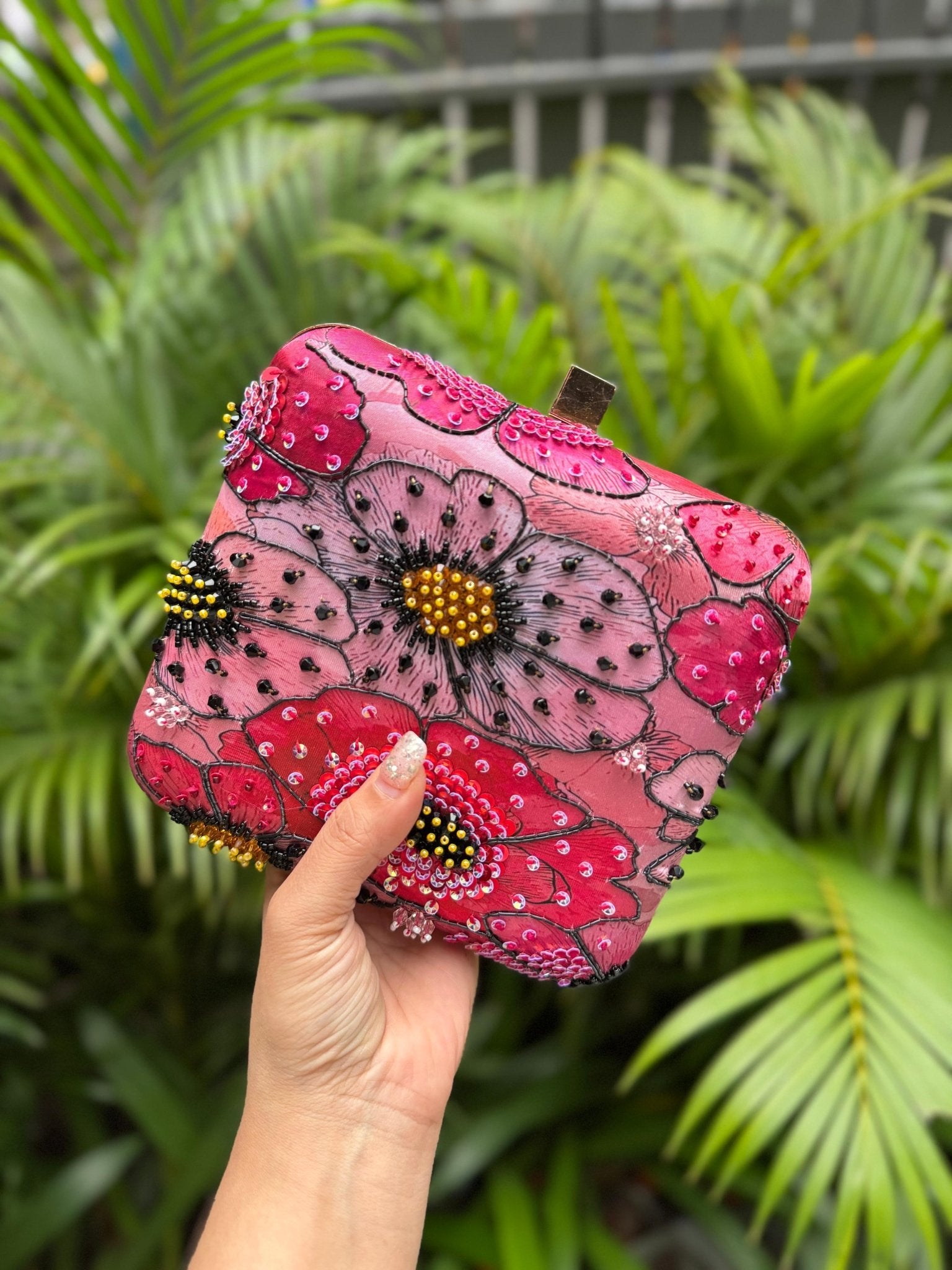 Stunning Floral Pink Abstract CFB - Indian Dress House 786