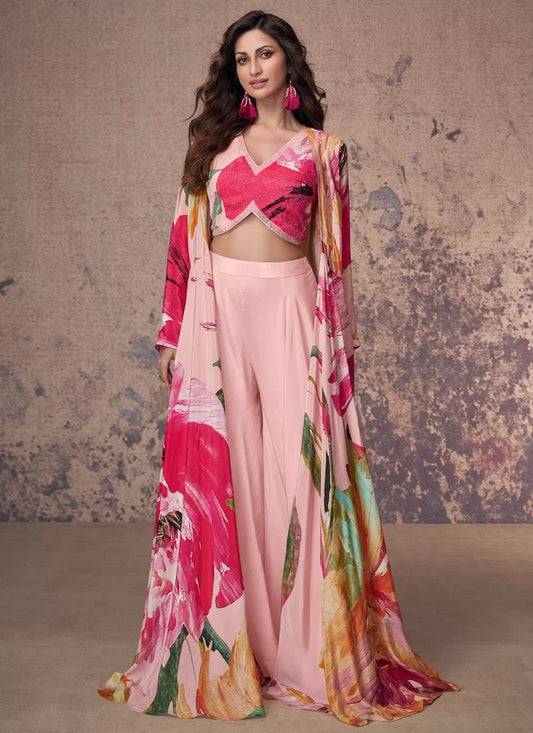 Stunning Floral Pink SYMP - Indian Dress House 786