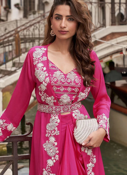 Stunning Floral Pink SYMP - Indian Dress House 786