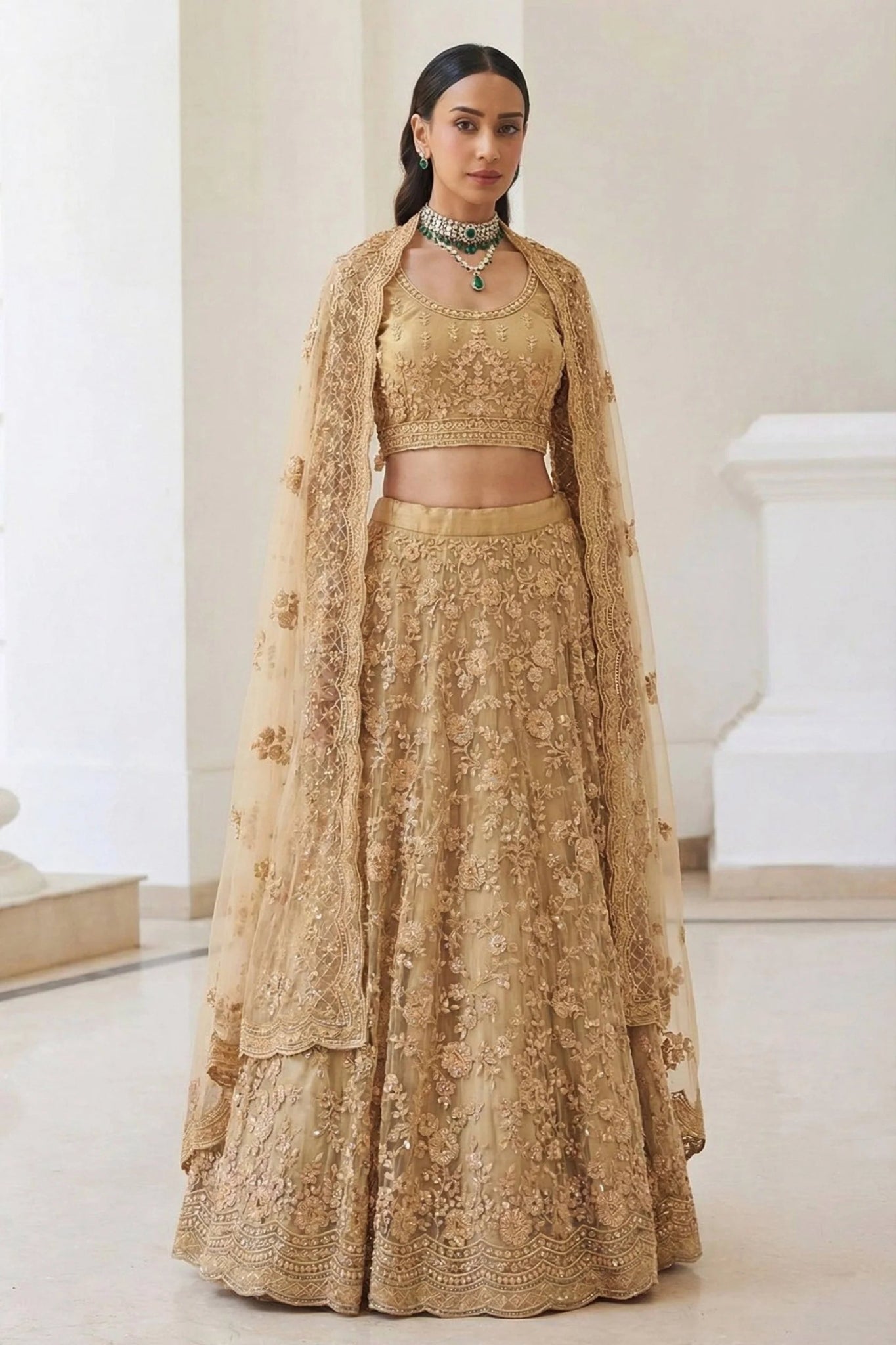 Stunning Gold AZBL - Indian Dress House 786