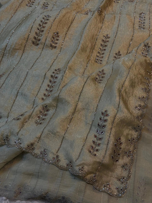 Stunning Gold Silk JYTS Saree - Indian Dress House 786