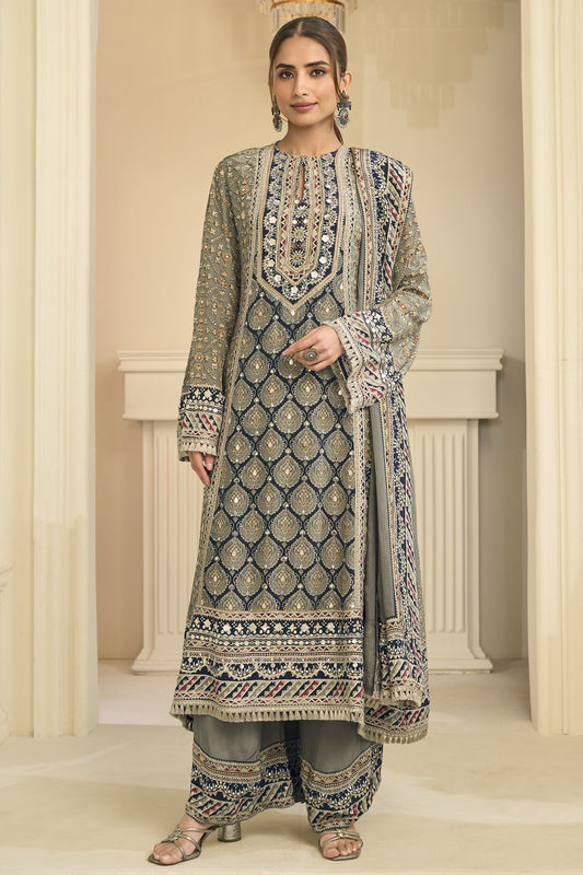 Stunning Green & Blue SEP - Indian Dress House 786