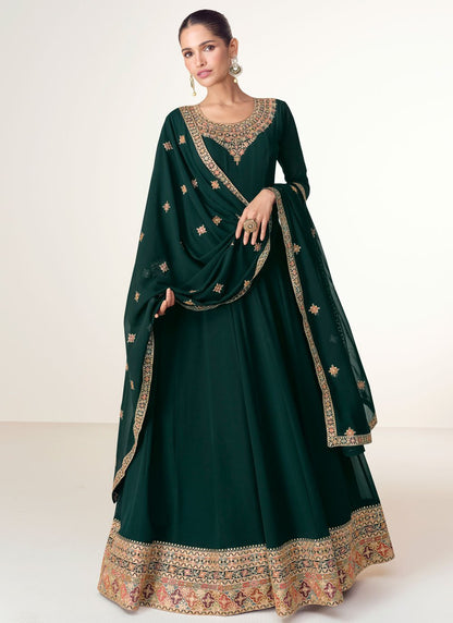 Stunning Green Dark AVS - Indian Dress House 786