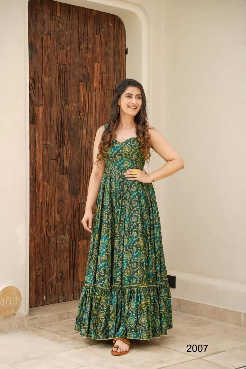 Stunning Green Floal LC 2007 FVD - Indian Dress House 786