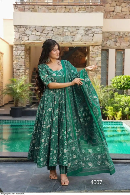 Stunning Green LC 4007 VMY FVD - Indian Dress House 786