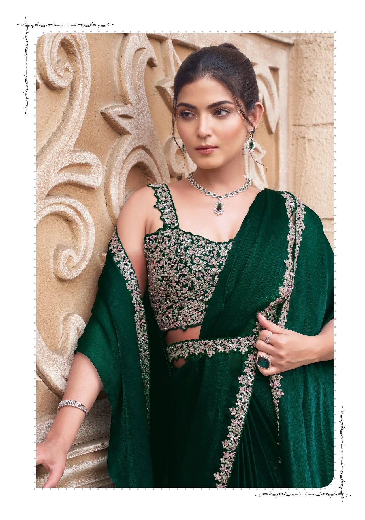 Stunning Green MH 25309 SAREE - Indian Dress House 786