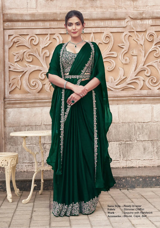 Stunning Green MH 25309 SAREE - Indian Dress House 786