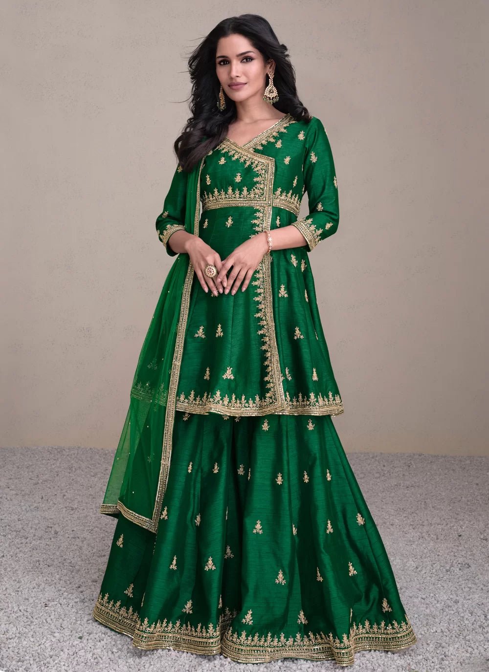 Stunning Green SYJN - Indian Dress House 786