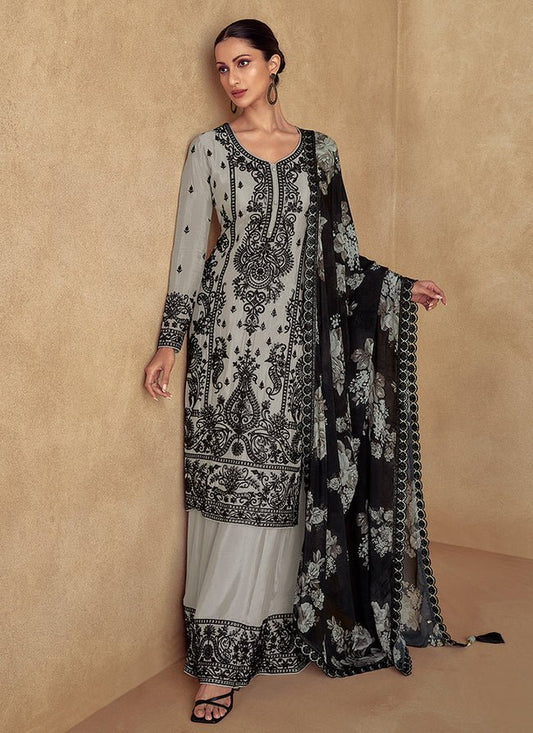 Stunning Grey & Black ASSP - Indian Dress House 786