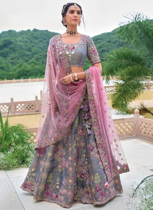 Stunning Grey Blue ANARL - Indian Dress House 786