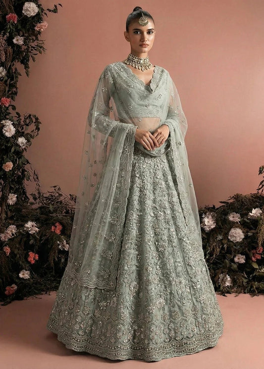 Stunning Grey Floral AZBL - Indian Dress House 786