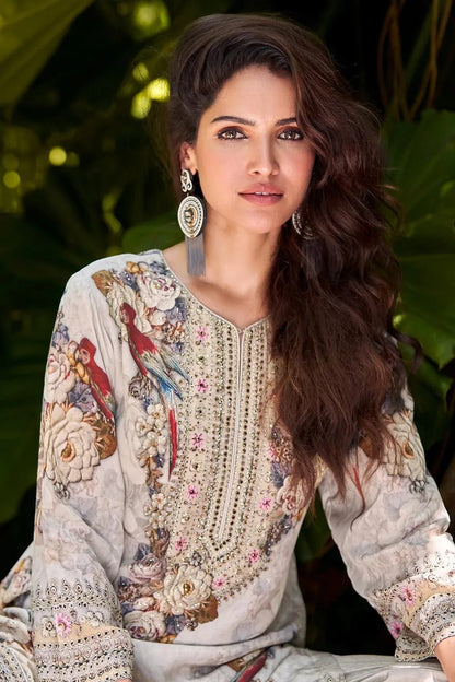 Stunning Grey Floral Sharara SHIV - Indian Dress House 786