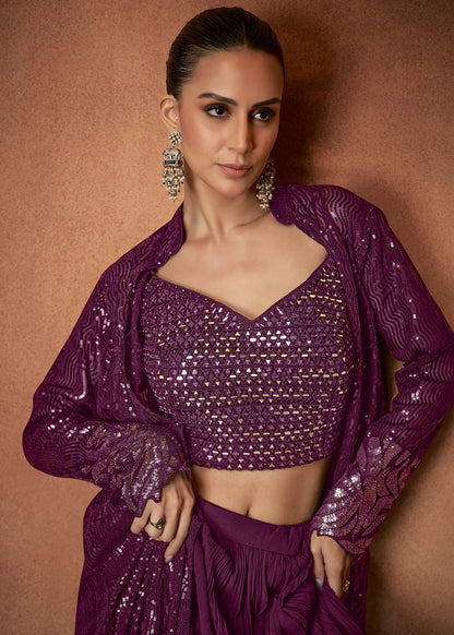 Stunning Indo Western Jacet GVL - Indian Dress House 786