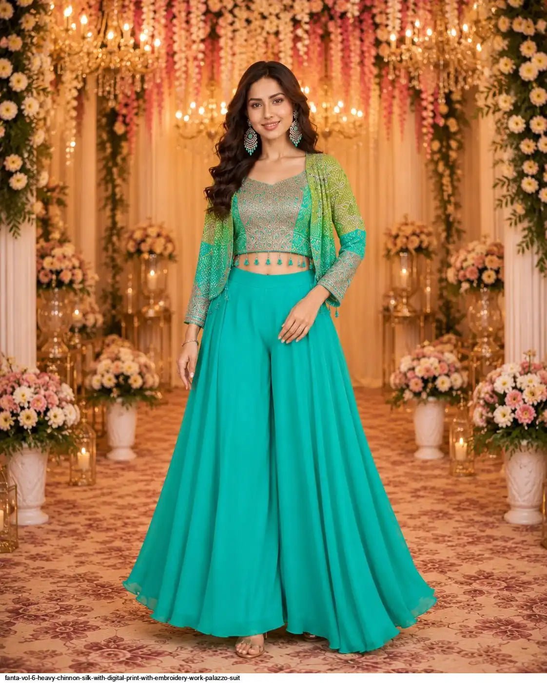 Stunning Indo Western Plazzo - Indian Dress House 786