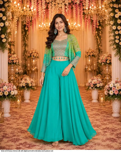 Stunning Indo Western Plazzo - Indian Dress House 786