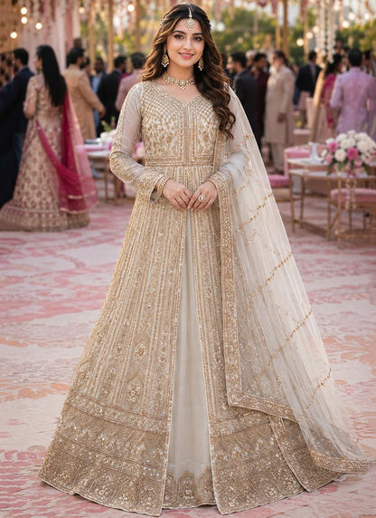 Stunning Ivory & Gold MBDL - Indian Dress House 786