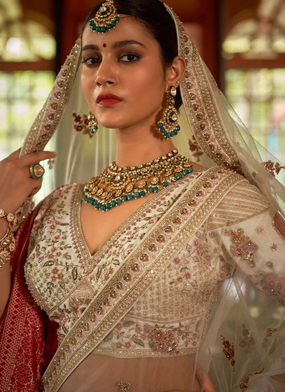 Stunning Ivory & Gold MJL - Indian Dress House 786