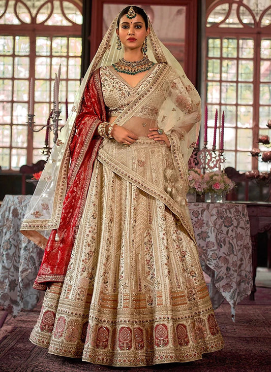 Stunning Ivory & Gold MJL - Indian Dress House 786