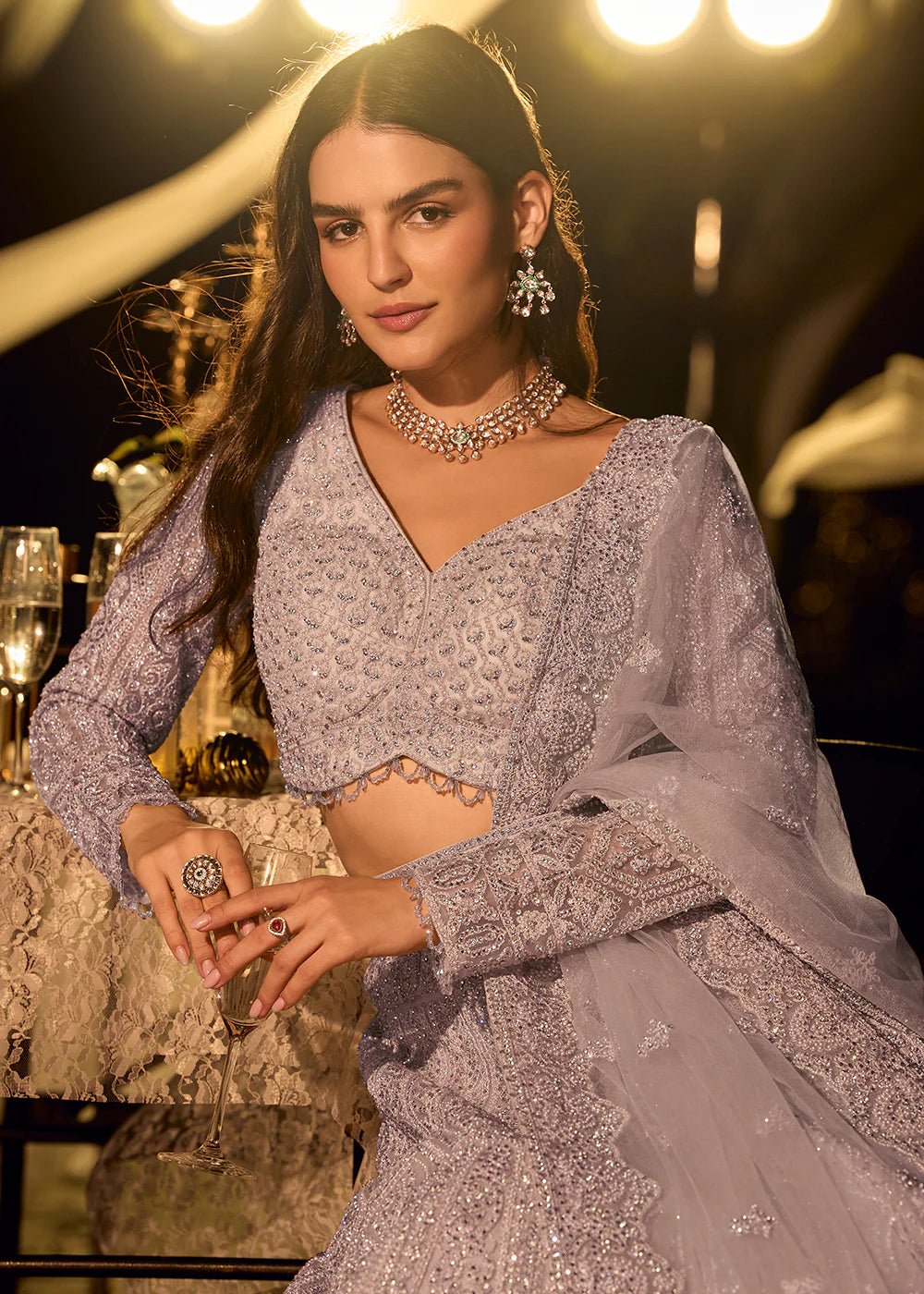 Stunning Lilac SYRL - Indian Dress House 786