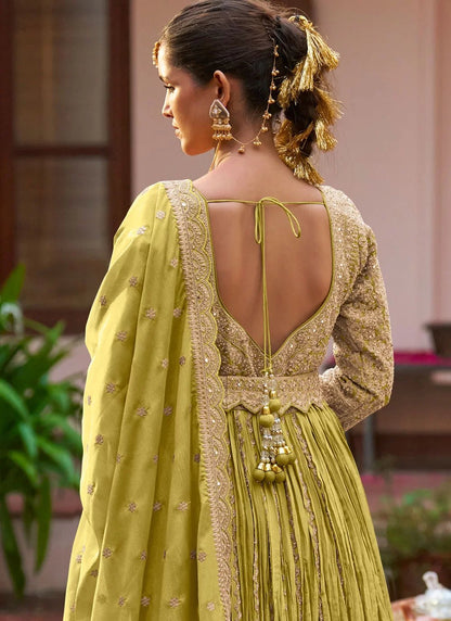 Stunning Lime Green GKMJ - Indian Dress House 786