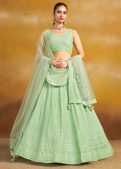 Stunning Mint Green ZFL - Indian Dress House 786