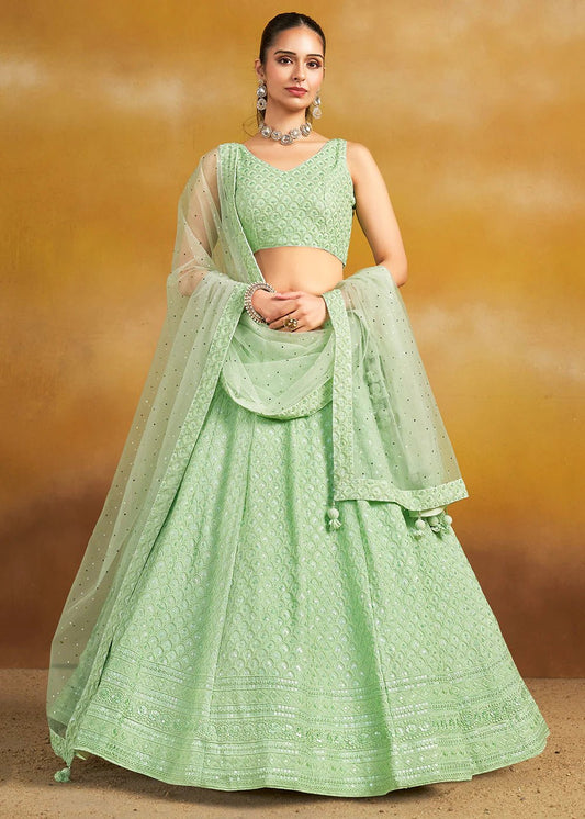 Stunning Mint Green ZFL - Indian Dress House 786