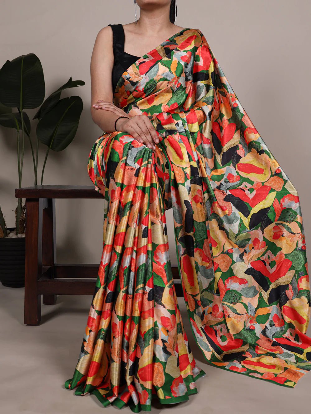 Stunning Multi Color YNF Saree - Indian Dress House 786