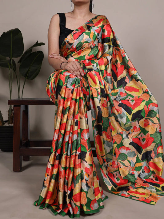 Stunning Multi Color YNF Saree - Indian Dress House 786