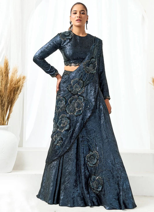 Stunning Night Blue MNVL - Indian Dress House 786