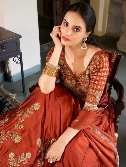 Stunning Orange ZNL - Indian Dress House 786