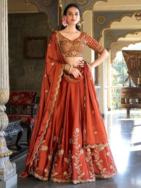 Stunning Orange ZNL - Indian Dress House 786