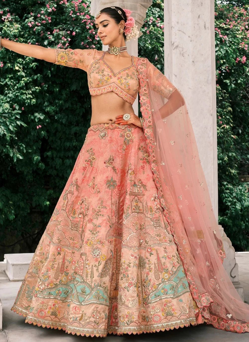 Stunning Peach MC ABCL - Indian Dress House 786