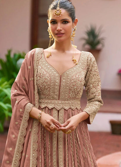Stunning Peachy GKMJ - Indian Dress House 786