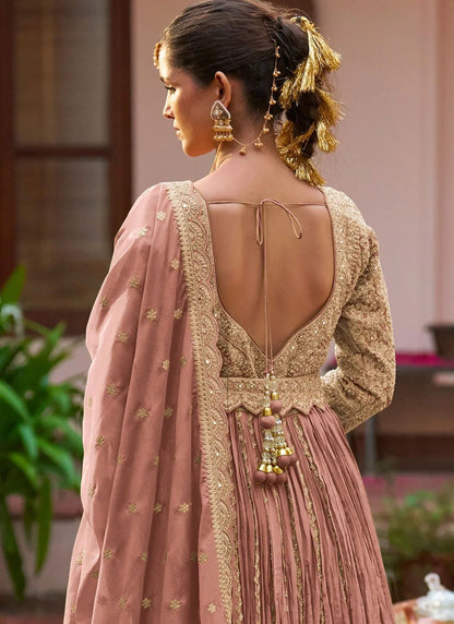 Stunning Peachy GKMJ - Indian Dress House 786