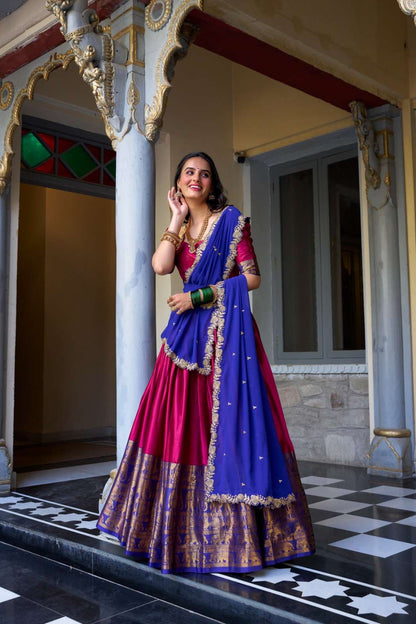 Stunning Pink & Blue TL - Indian Dress House 786