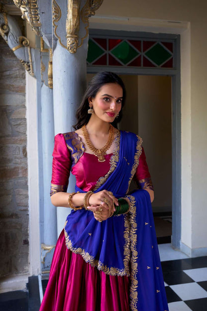 Stunning Pink & Blue TL - Indian Dress House 786