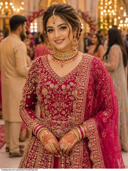 Stunning Pink Floral MBDL - Indian Dress House 786