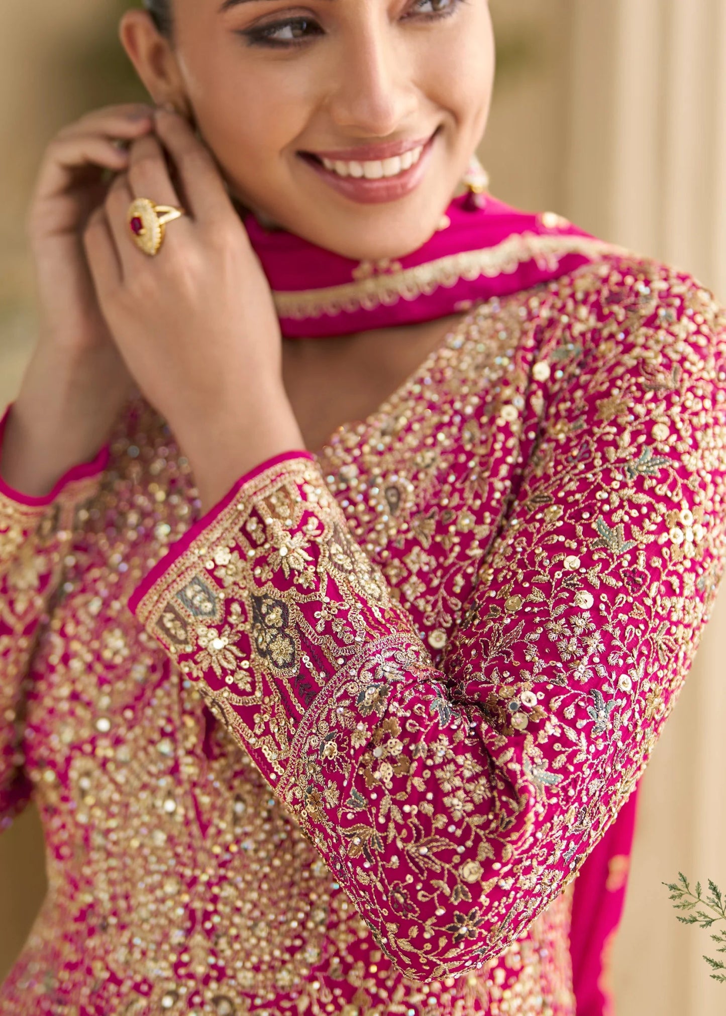 Stunning Pink Floral SYPR - Indian Dress House 786